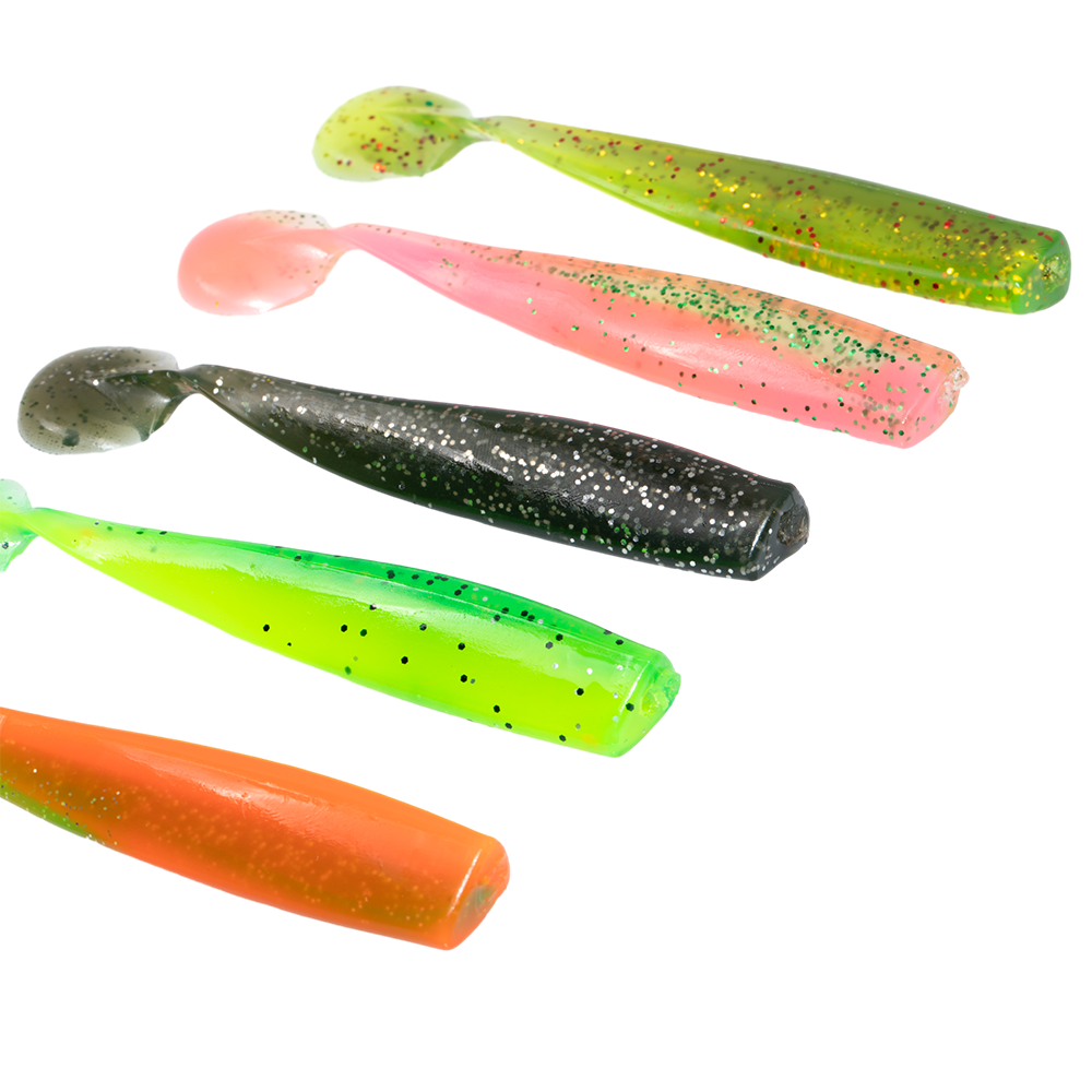 Виброхвост MADFISH FLATBACK SHAD 110мм, 8.1г, (5 шт. уп.) цвет Mix. Фото №2