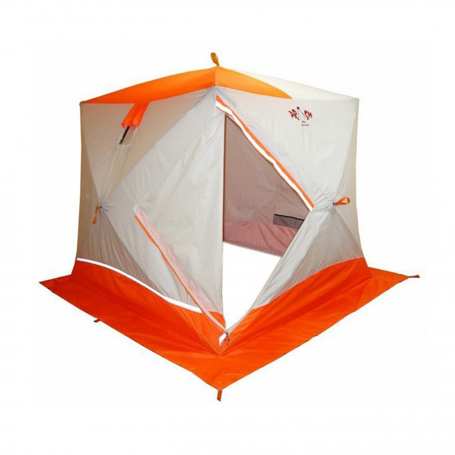 Палатка Пингвин Премиум Призма 2-сл. 215*215 В95Т1 (бело-оранжевый). Фото №1 Палатка Пингвин Премиум Призма 2-сл. 215*215 В95Т1 (бело-оранжевый). Фото №1