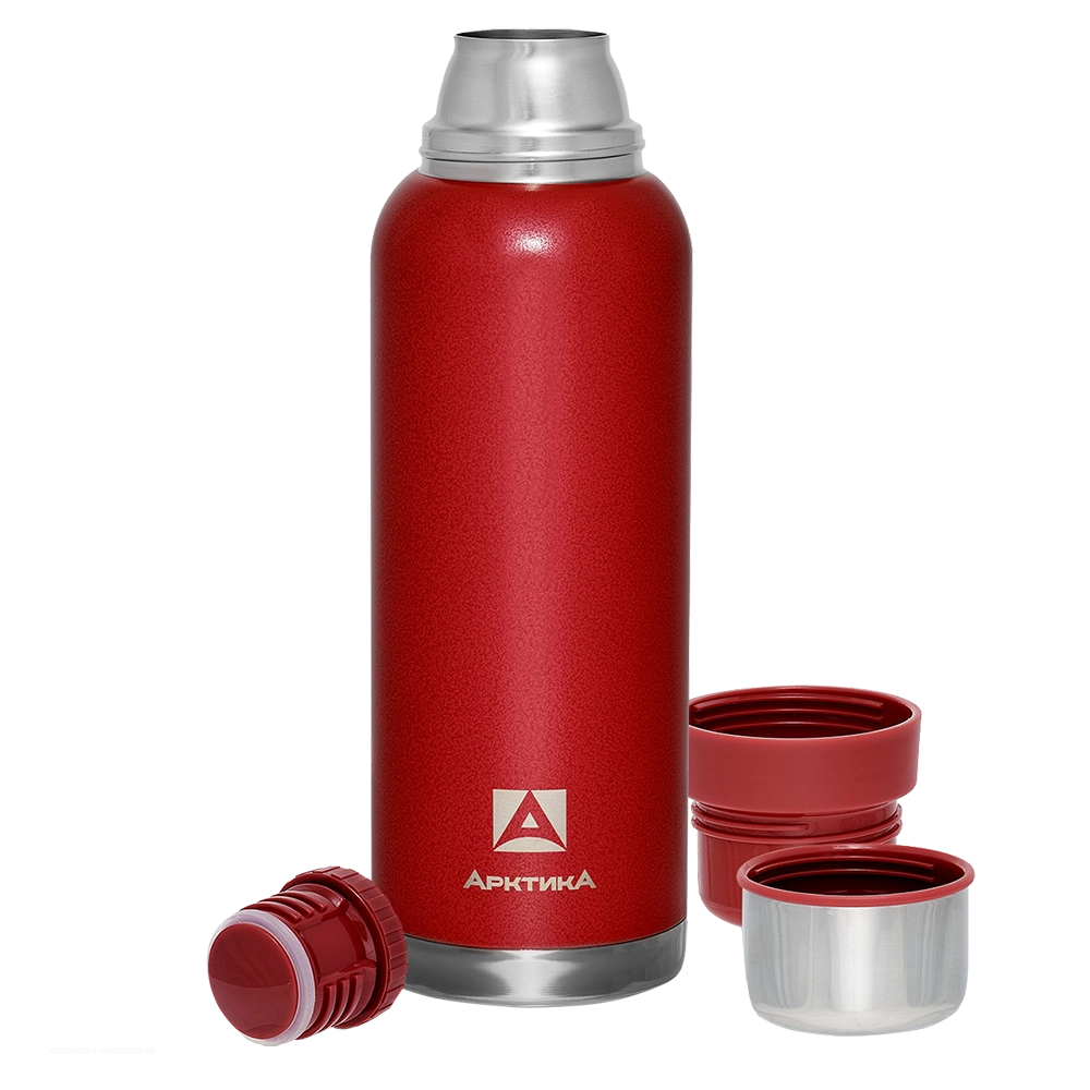 Термос бытовой, вакуумный (для напитков), тм "Арктика", 1200 мл, арт. 106-1200(красный). Фото №3