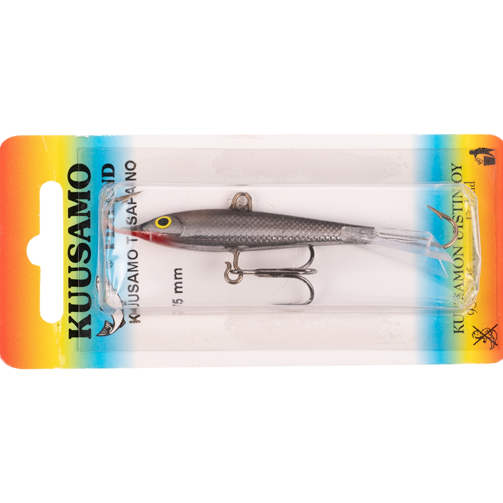 Балансир Kuusamo Tasapaino 75мм, 18гр, цвет (BL/R/Silver) с тройником. Фото №2