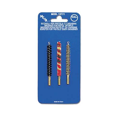 Набор ершей MegaLine в блистере, 3 ерша, калибр 243 (6мм) (латунь, пуховик, пластик). Фото №1 Набор ершей MegaLine в блистере, 3 ерша, калибр 243 (6мм) (латунь, пуховик, пластик). Фото №1