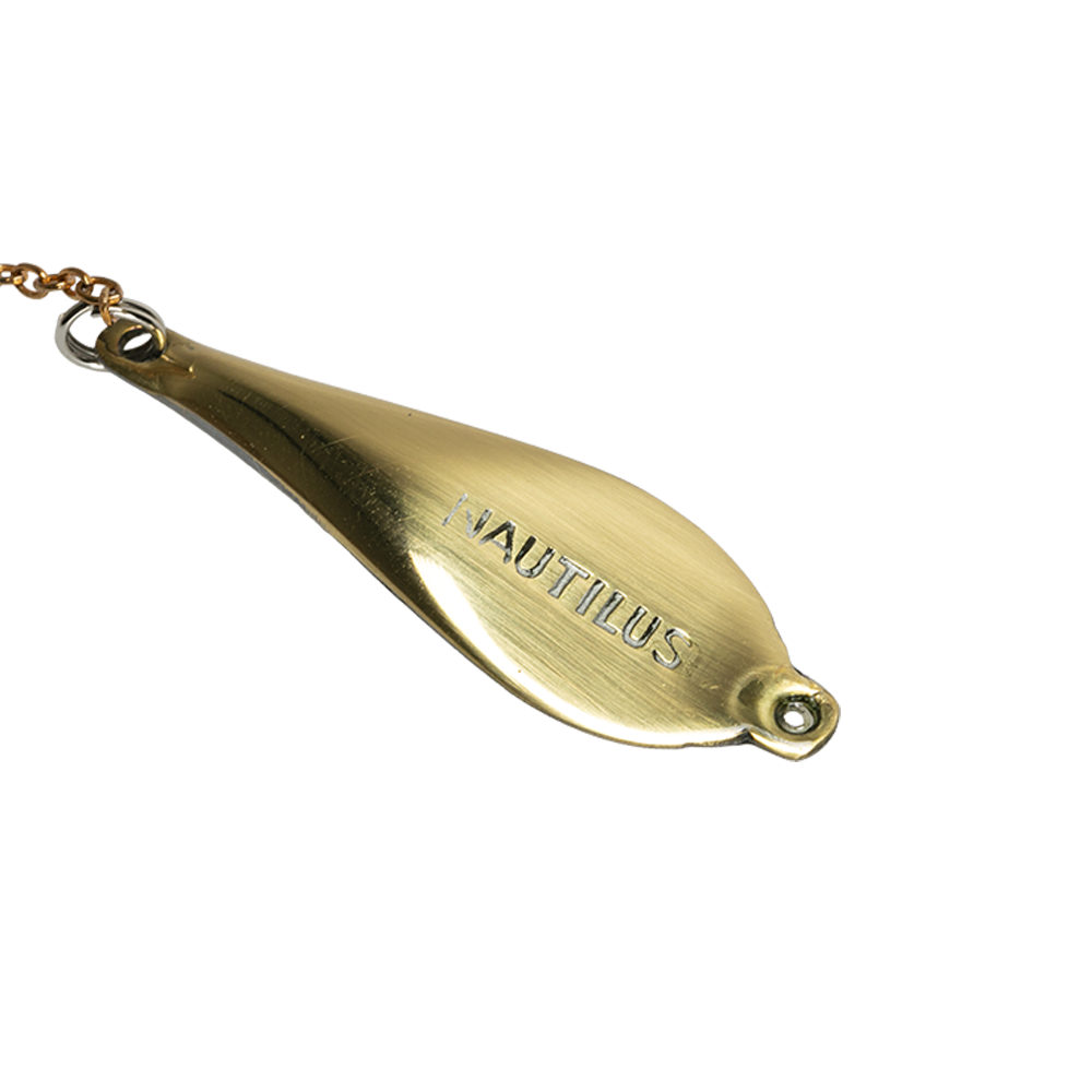 Блесна Puustjarven Nautilus 40мм, 5гр, цвет (Hop/Mes) цепочка-крючок. Фото №3