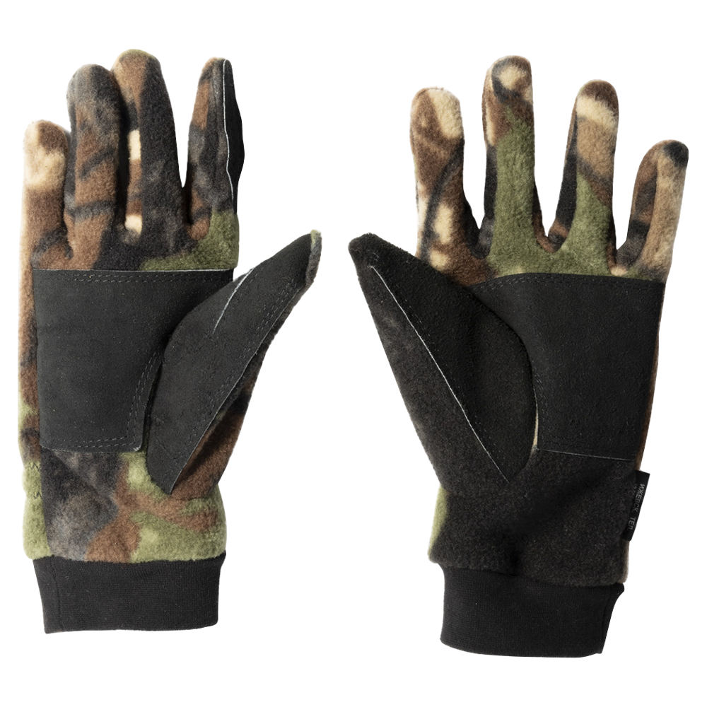 Перчатки Хольстер охотника с кожаными накладками / флис / темный лес. Фото №2 Перчатки Хольстер охотника с кожаными накладками / флис / темный лес. Фото №2