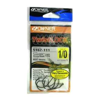 Крючок офсетный OWNER 5167-1/0 с креплением для приманки. Фото №1