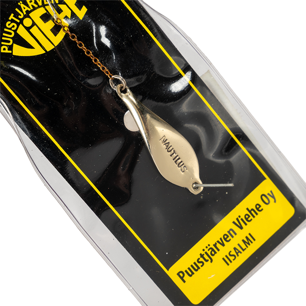 Блесна Puustjarven Nautilus 40мм, 5гр, цвет (Hop/Hop) цепочка-крючок. Фото №2