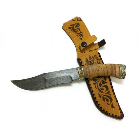 Нож "Муромец" (дамаск, ст. литье, кость) (ИП Семина). Фото №2