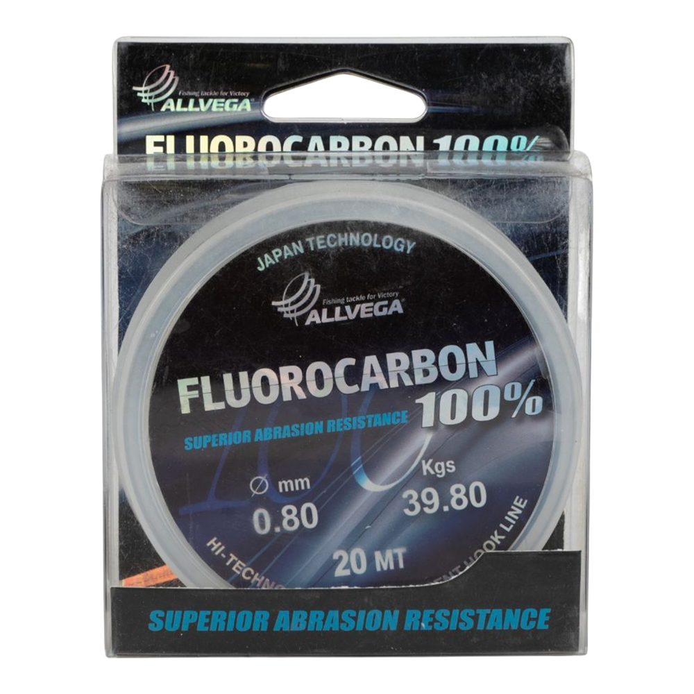 Леска ALLVEGA "FX FLUOROCARBON 100%" 0.80мм (20м) (39,8кг) (LFX2080). Фото №3