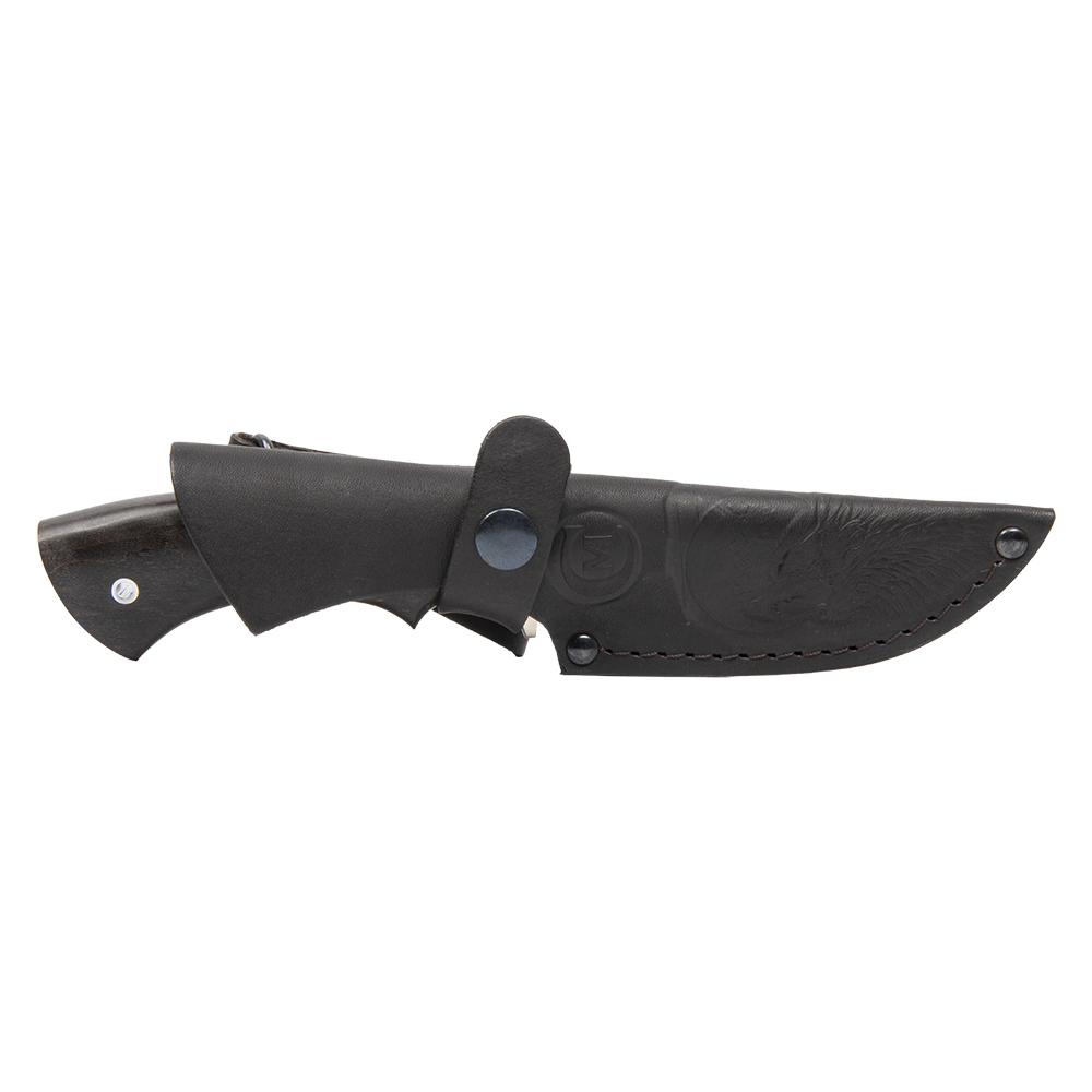 Нож МС Егерь, клинок D2, литье мельхиор, стабилизированная карельская береза. Фото №7