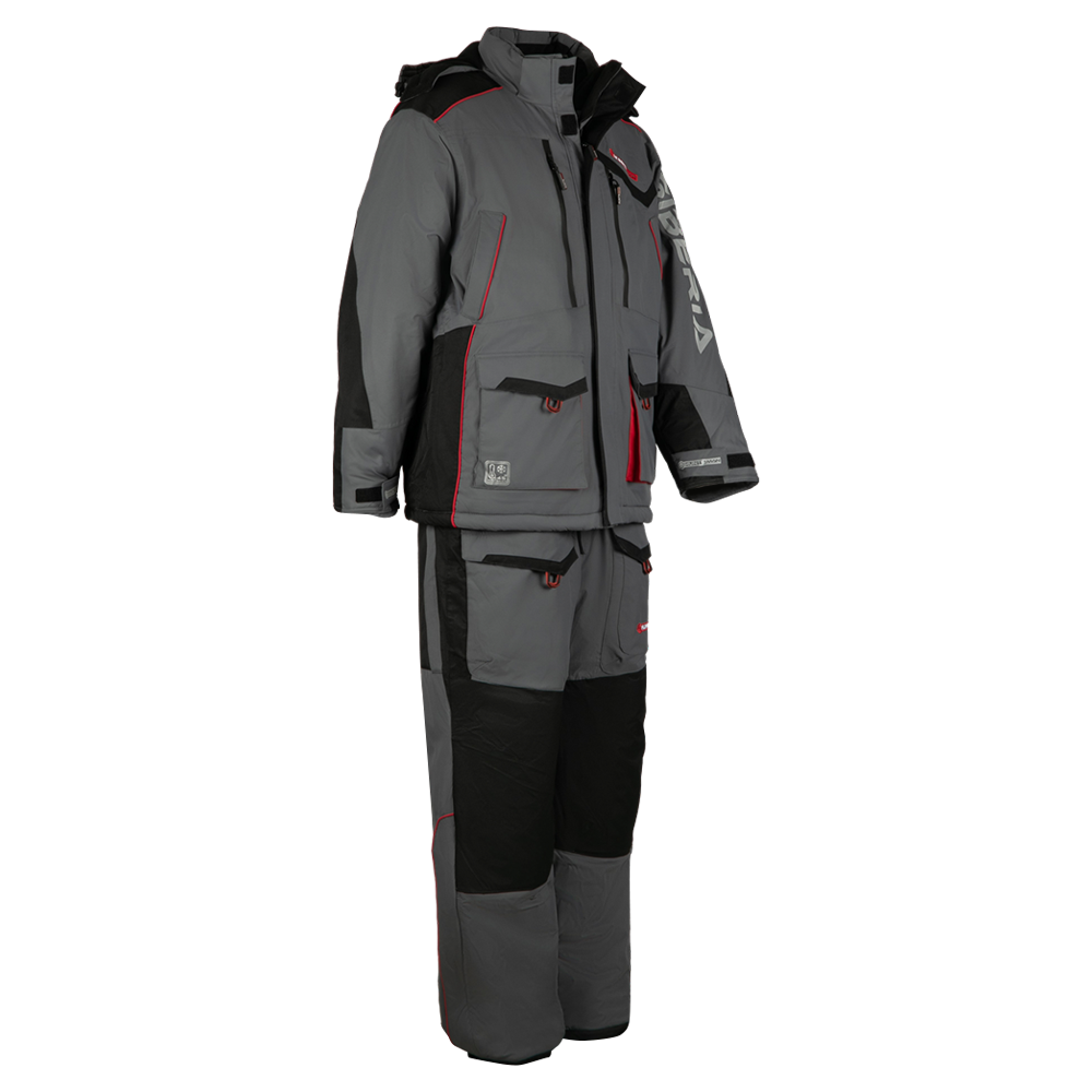 Костюм Huntsman Siberia цвет Серый/Черный ткань Breathable р. 56-58/170-176. Фото №2