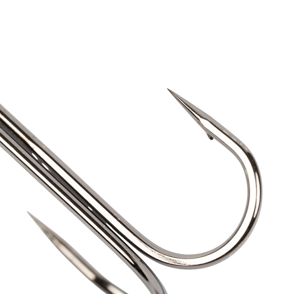 Крючок двойной "Volzhanka Long Double Hook 90°" #1/0 (10шт.уп). Фото №4