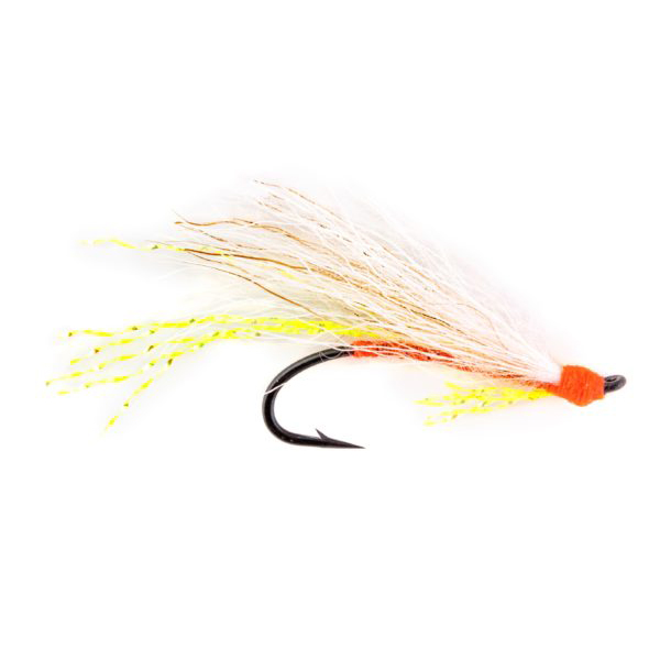 Муха коза белая одинарник крючок BN № 2 с люрексом (упак. 3шт). Фото №1