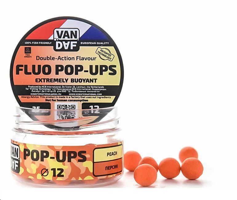 Поп-апы VAN DAF Персик, 12 мм, оранжевый, 25 шт.. Фото №2