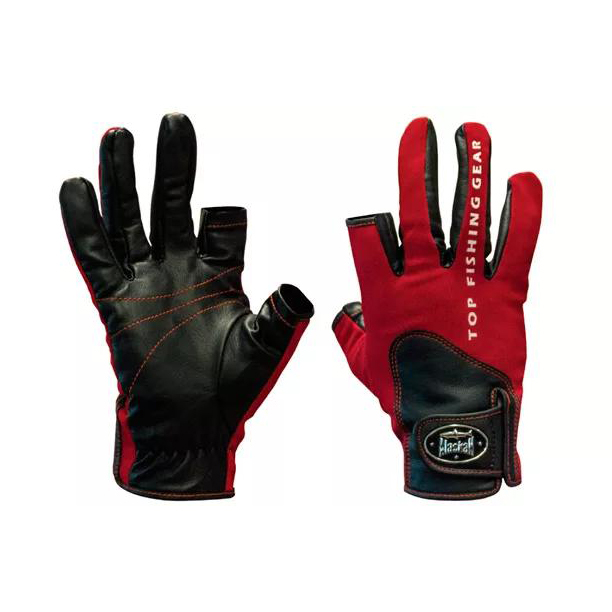 Перчатки спиннингиста Alaskan двухпалые Red/BL XL (AGWK-11XL). Фото №2