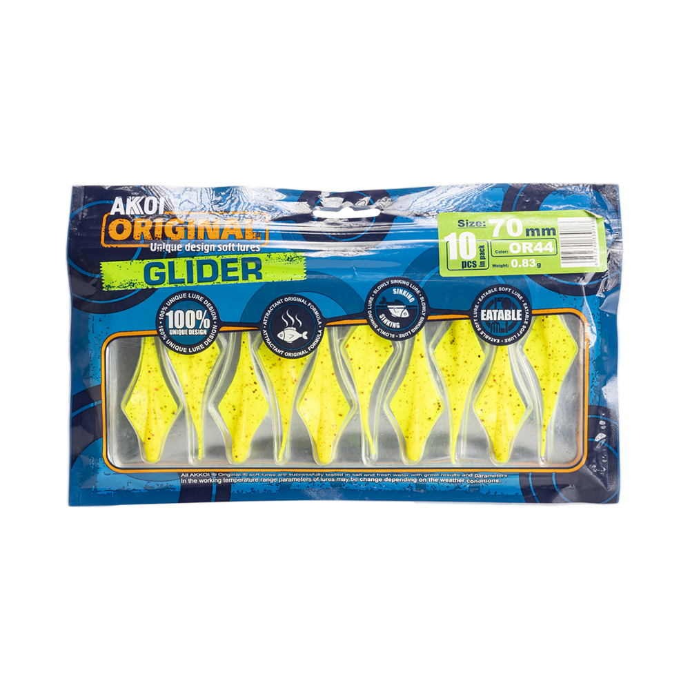 Силиконовая приманка AKKOI GLIDER 70mm цвет OR44 (уп. 10 шт). Фото №3 Силиконовая приманка AKKOI GLIDER 70mm цвет OR44 (уп. 10 шт). Фото №3
