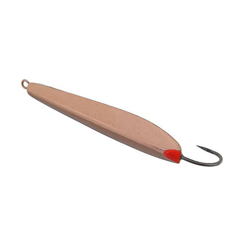 Блесна зимняя "Удача №2" 3,9гр. (медь) 2 крючка. (пирс) (10шт). Фото №2