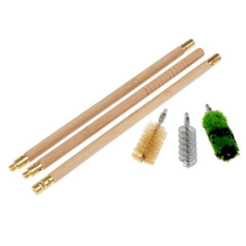 Набор для чистки ружей, калибр 12 мм в прозрачном кейсе с деревянным шомполом. Фото №2 Набор для чистки ружей, калибр 12 мм в прозрачном кейсе с деревянным шомполом. Фото №2