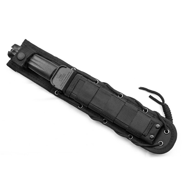 Нож Delta D2 bt (Черный, черная рукоять, черные ножны). Фото №1