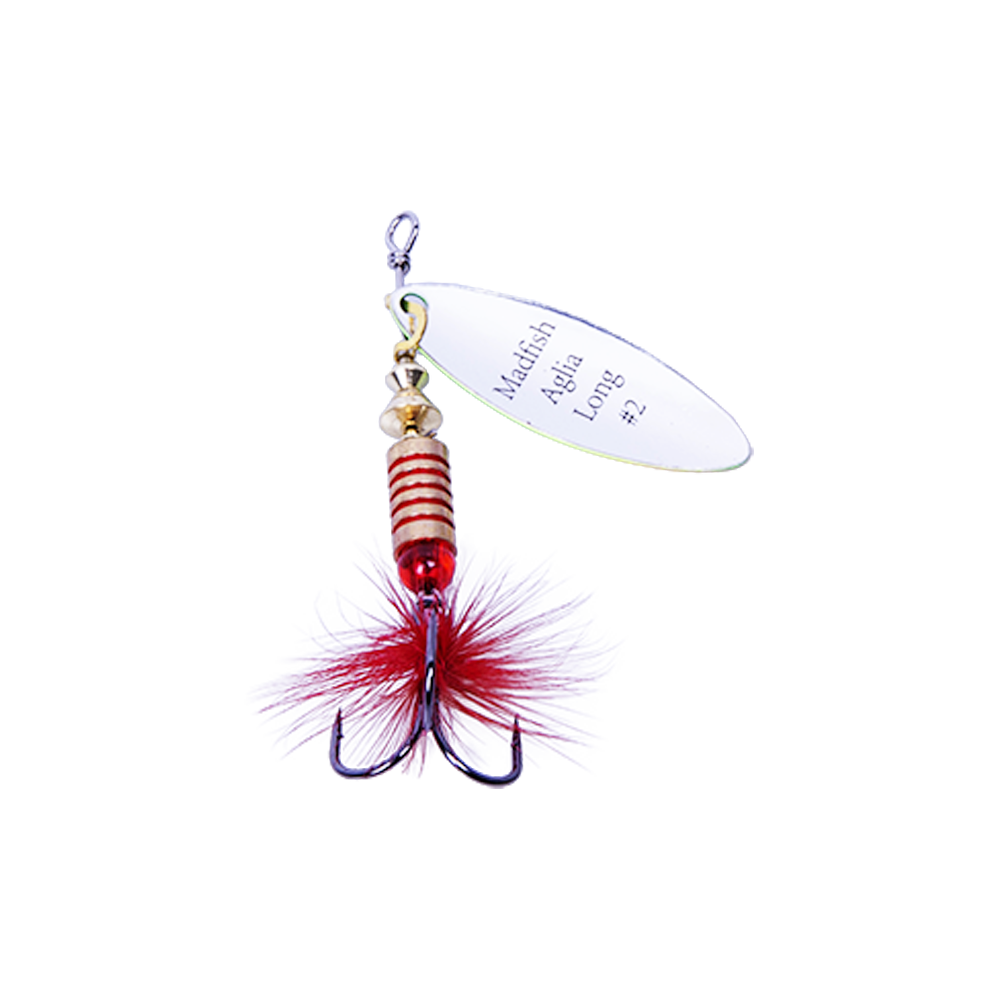 Блесна вращающаяся MADFISH Aglia Long №2, 7гр, цвет (Rainbow). Фото №4