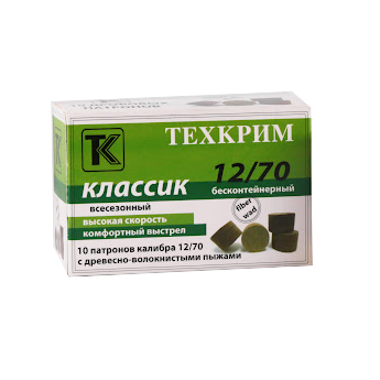 Патрон гладкоствольный 12/70 рез. карт.(Техкрим)(10 шт). Фото №2