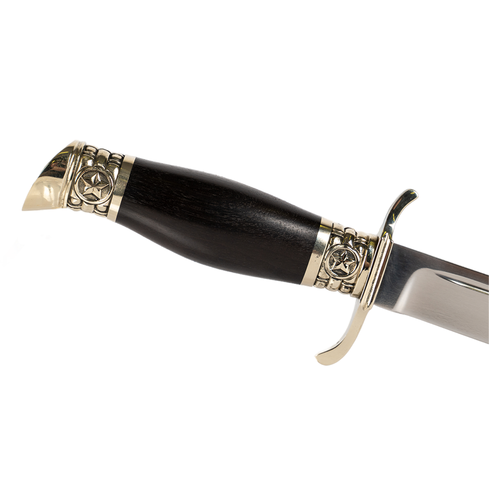 Нож МС Разведчик, клинок кованый, ст. Х12МФ, рукоять граб, литье, звезда. Фото №3