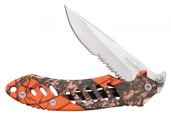 Нож Remington F.A.S.T. Camo Folder - Mossy Oak Blaze Orange/Stainless Steel. Фото №2