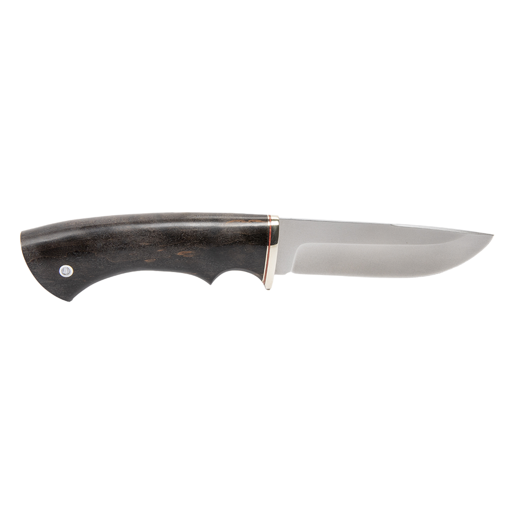 Нож МС Егерь, клинок D2, литье мельхиор, стабилизированная карельская береза. Фото №2