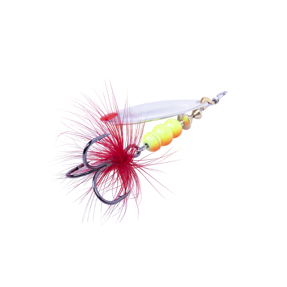 Блесна вращающаяся MADFISH Aglia №4, 9гр, цвет (Silver-red-dot). Фото №3