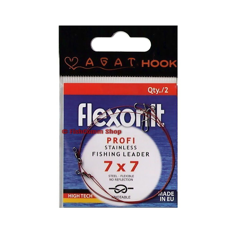 Поводок Flexonit 7x7 0,36мм 11,5кг 30см silver. Фото №2