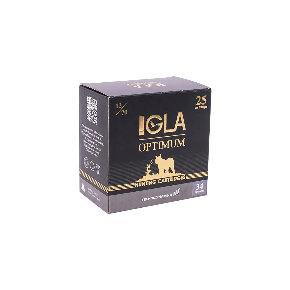 Патрон "Игла-Оптимум" 12/70 № 3 34 гр. (в пачке 25шт, короб.,250). Фото №4 Патрон "Игла-Оптимум" 12/70 № 3 34 гр. (в пачке 25шт, короб.,250). Фото №4