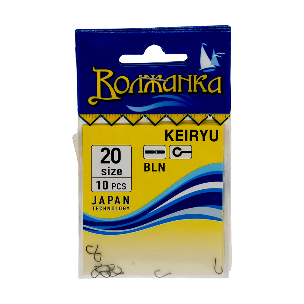 Крючки "Волжанка" Keiryu #20 (10шт.уп). Фото №1