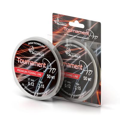 Леска ALLVEGA поводковая «Tournament Pro Premium» 50m 0.19mm (5.9кг) прозрачная (TPRON5019). Фото №1 Леска ALLVEGA поводковая «Tournament Pro Premium» 50m 0.19mm (5.9кг) прозрачная (TPRON5019). Фото №1