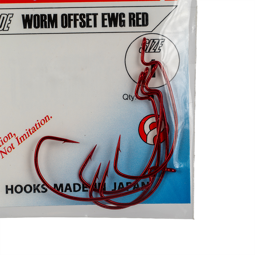 Крючок Gamakatsu HooK Worm Offset EWG Red №01. Фото №2