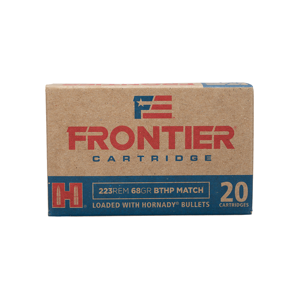 Патрон нарезной HORNADY Frontier кал. 223 REM BTHP MATCH 4.4гр./ 68 gr. (в пачке 20 шт). Фото №1