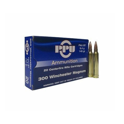 Патрон нарезной PARTIZAN PPU калибр 300 WIN MAG FMJ BT 9,4 гр. (в пачке 20 шт.). Фото №1
