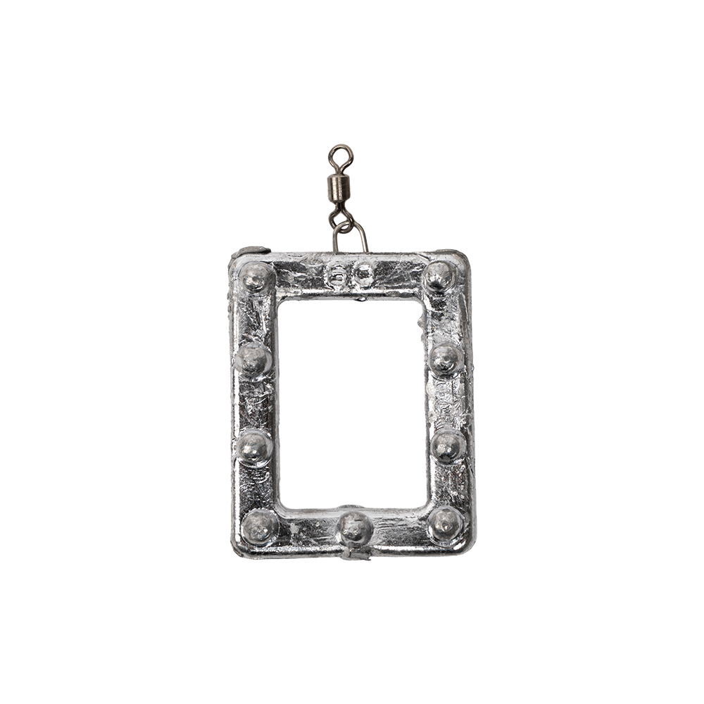 Груз "Рамка" с шипами, ушком и вертлюгом 60гр.. Фото №1