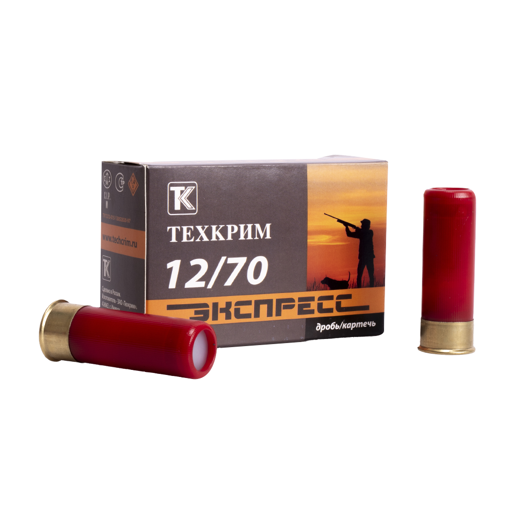 Патрон Техкрим 12/70 Экспресс №3 (в упаковке 10 шт) (в коробке 240 шт.). Фото №2 Патрон Техкрим 12/70 Экспресс №3 (в упаковке 10 шт) (в коробке 240 шт.). Фото №2