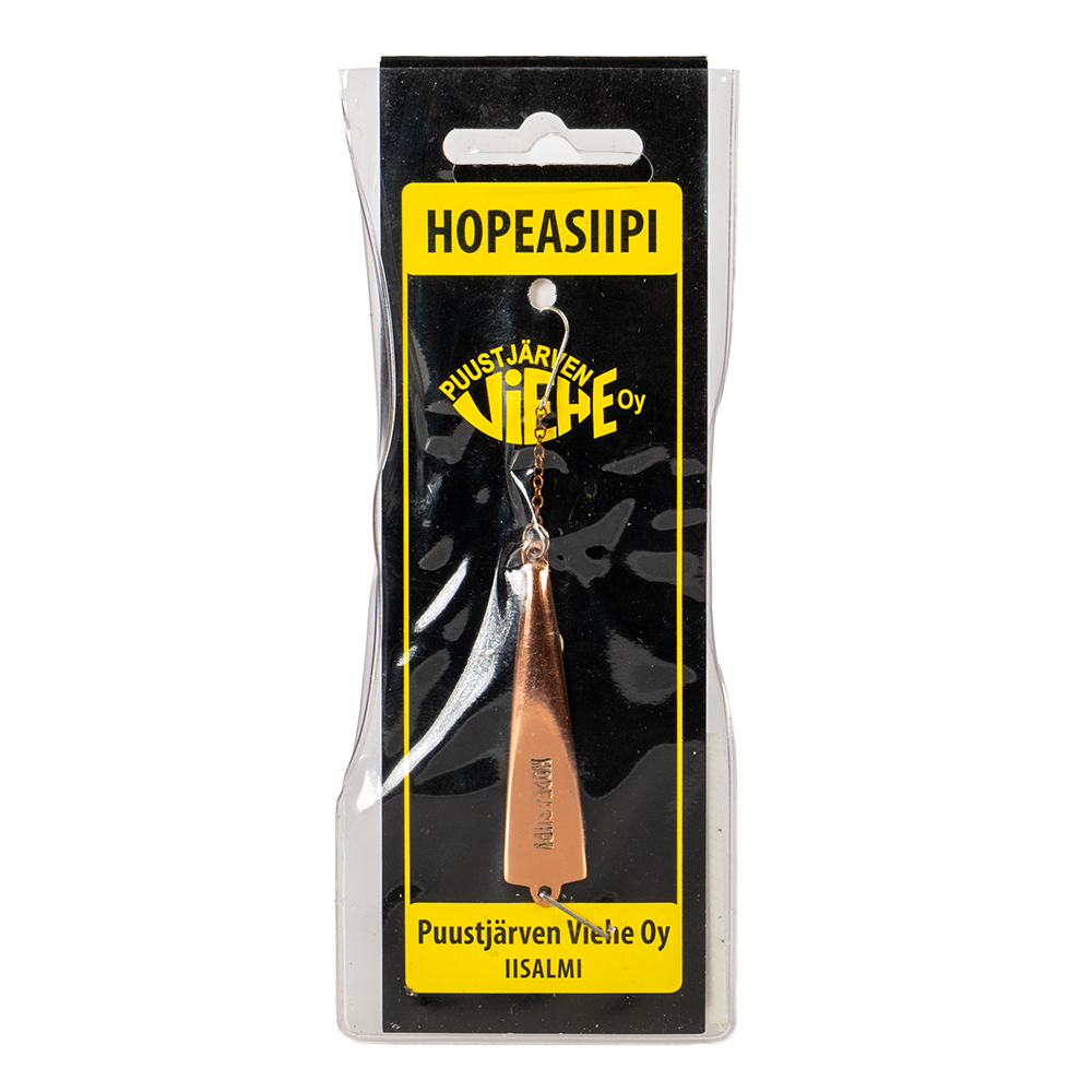 Блесна Puustjarven Hopeasiipi 50мм, 8гр, цвет (Hop/Kup) цепочка-крючок. Фото №1