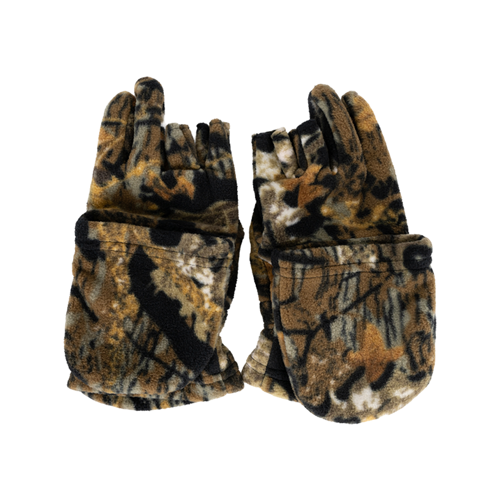 Перчатки охотника-рыбака утепленные (уп. 5шт) /флис/темный лес (30). Фото №2