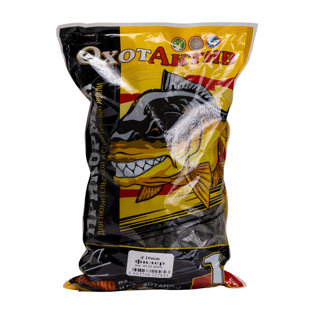 Гранулы «ОхотАктив» 10мм, Фидер (1кг) Classic. Фото №2 Гранулы «ОхотАктив» 10мм, Фидер (1кг) Classic. Фото №2