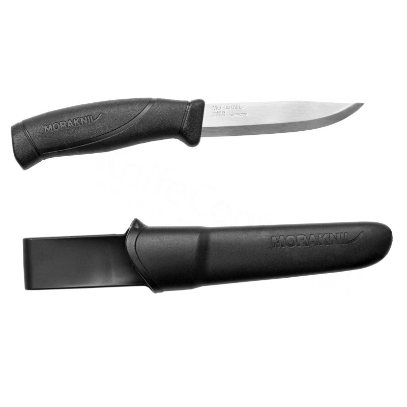 Нож Morakniv Companion Black, нержавеющая сталь, цвет черный. Фото №1 Нож Morakniv Companion Black, нержавеющая сталь, цвет черный. Фото №1