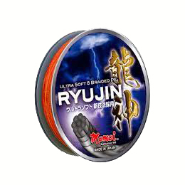 Плетеный шнур Momoi 8-и прядный Ryujin 0,14мм/100м, 11.0кг, оранжевый. Фото №1