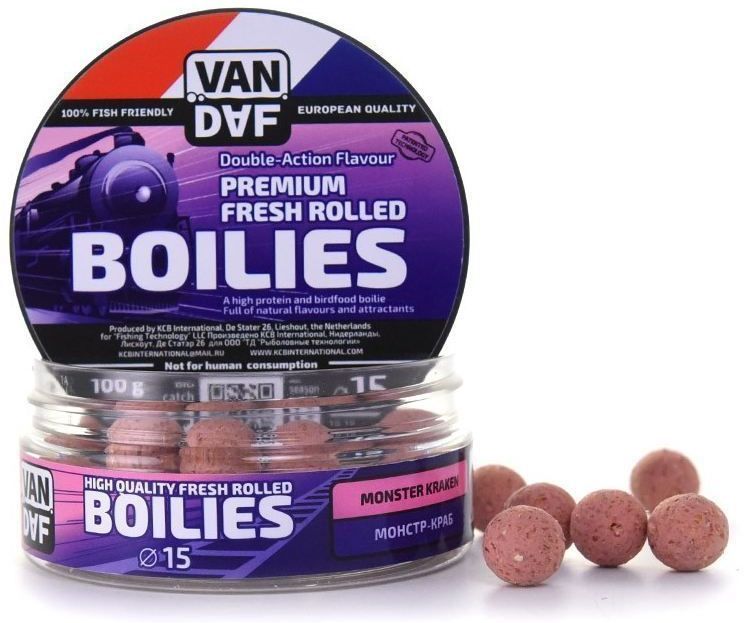 Бойлы VAN DAF Monster Kraken - Монстр Краб, 15 мм, розовый, 100 г.. Фото №2