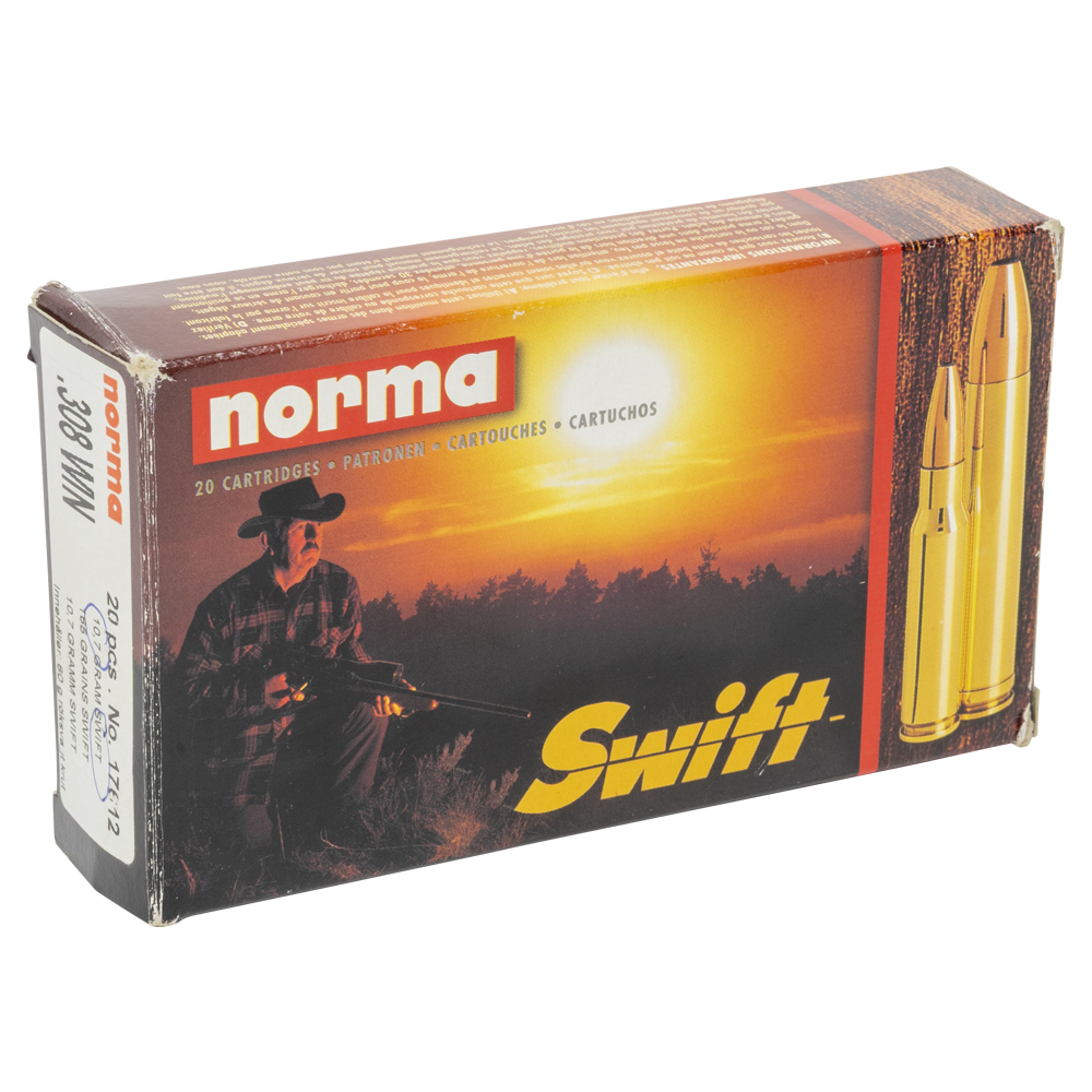 Патрон нарезной NORMA калибр 308 WIN Swift A-Frame 10,7 гр. 165 grn. (в пачке 20 шт.). Фото №6