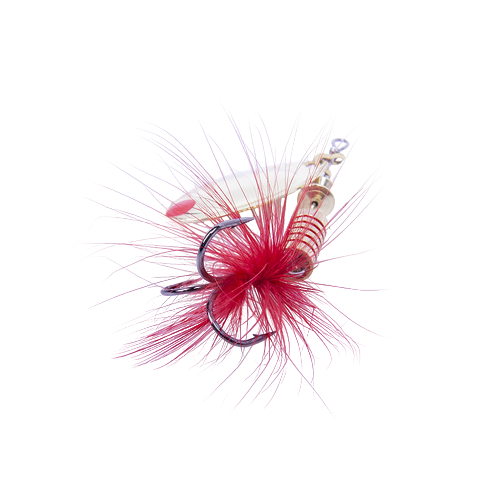 Блесна вращающаяся MADFISH Aglia №3, 6,5гр, цвет (Gold-red-dot). Фото №3