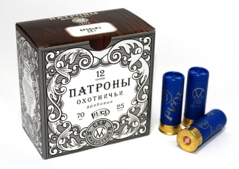 СКМ Патрон охотничий 12/70 б/к №00 33гр. "Русь" (п. Сокол). Фото №2