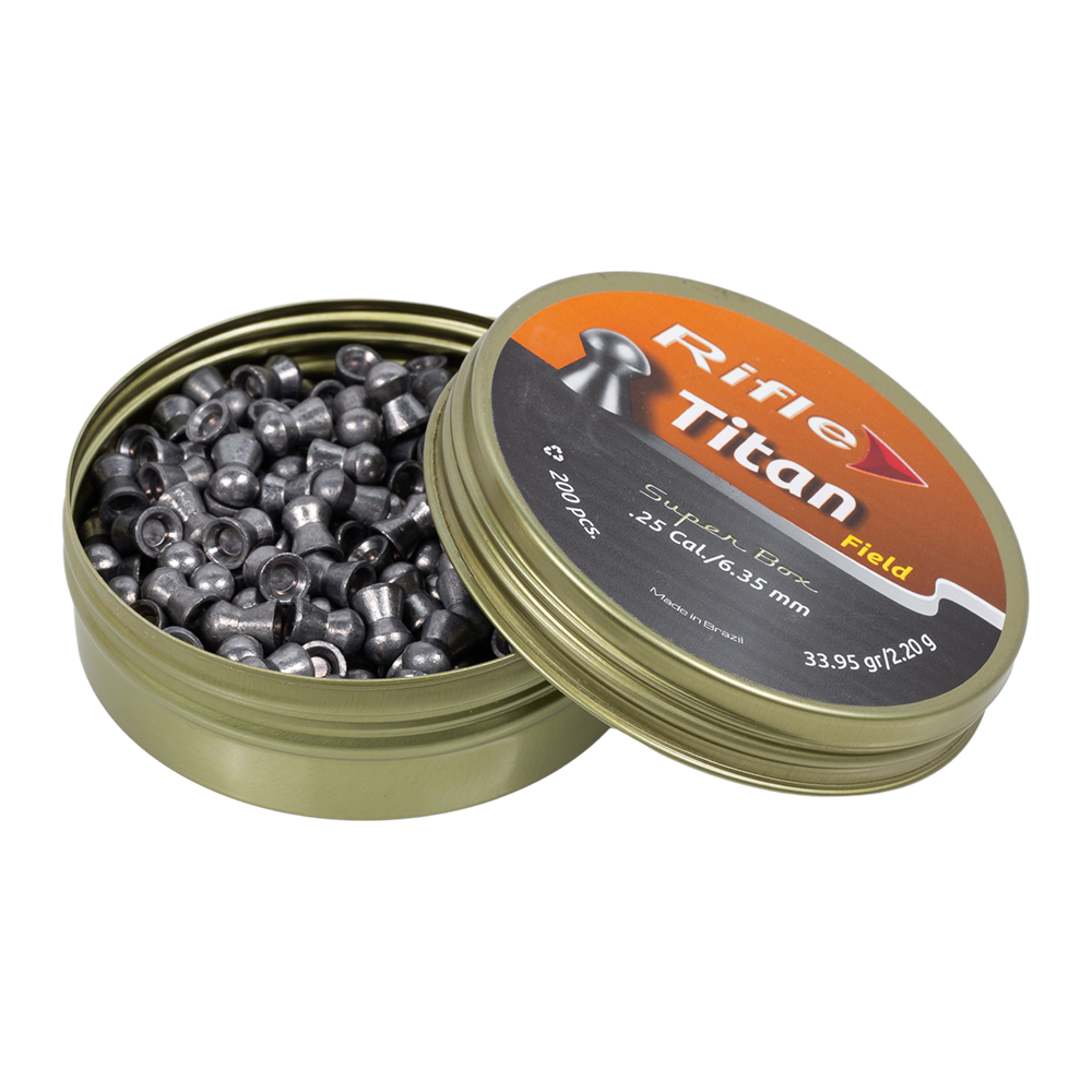 Пуля пневматическая RIFLE Field Series Titan 6,35 мм. 2,2 гр. (200 шт. в банке). Фото №2 Пуля пневматическая RIFLE Field Series Titan 6,35 мм. 2,2 гр. (200 шт. в банке). Фото №2