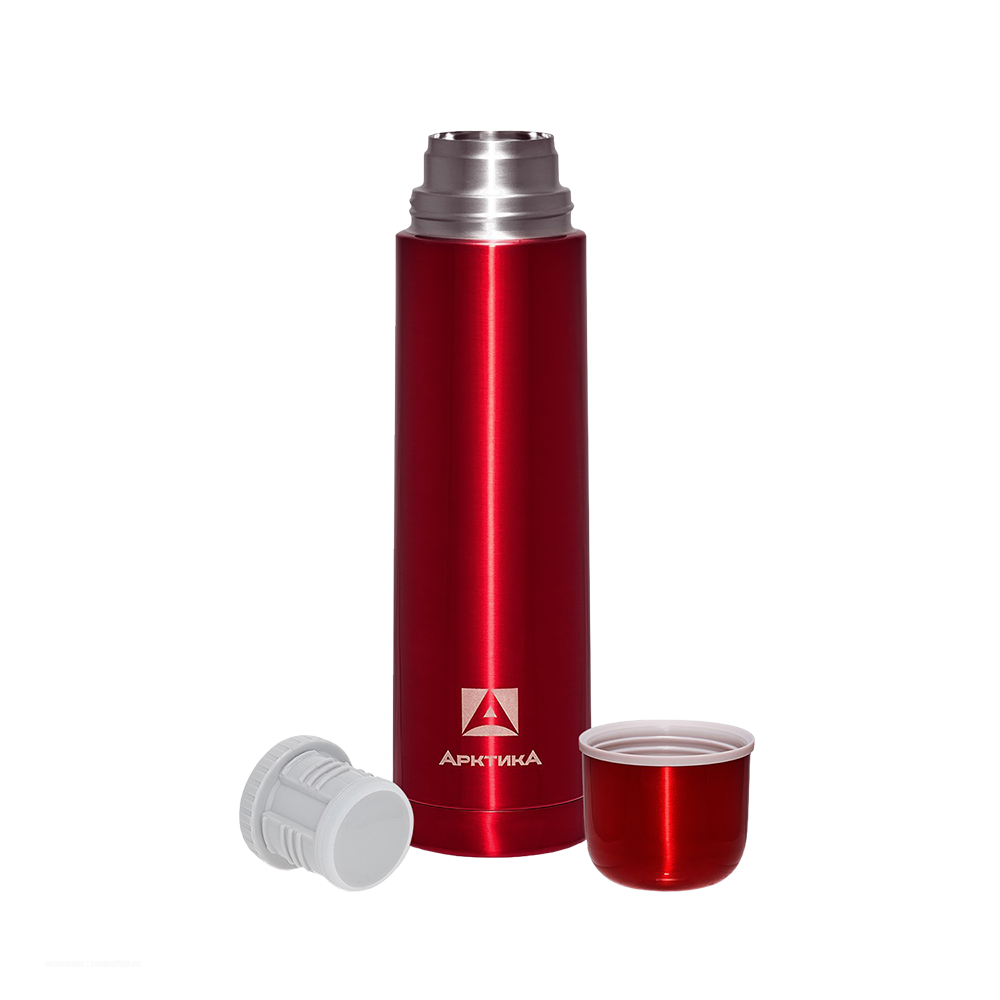 Термос "Арктика", бытовой, вакуумный (для напитков), 750 мл, (красный). Фото №3