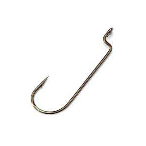 Крючок Sunfish 0744-500 worm hook №5/0 офсет черный никель. Фото №1