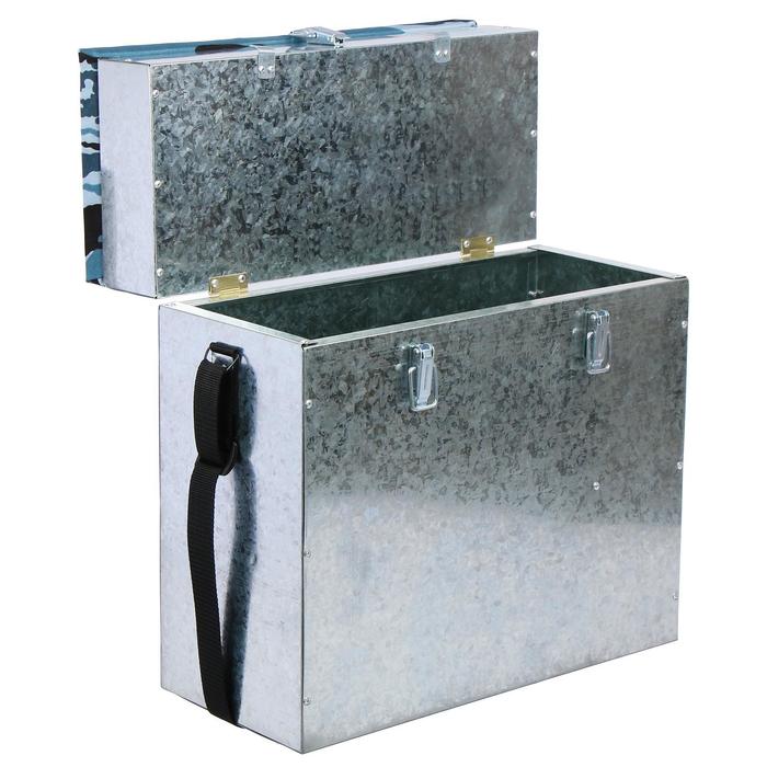 Ящик зимний оцинкованный двухсекционный 28 л Helios. Фото №3 Ящик зимний оцинкованный двухсекционный 28 л Helios. Фото №3