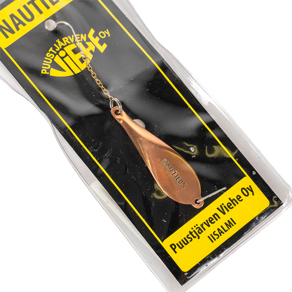 Блесна Puustjarven Nautilus 50мм, 9гр, цвет (Mes/Kup) цепочка-крючок. Фото №2